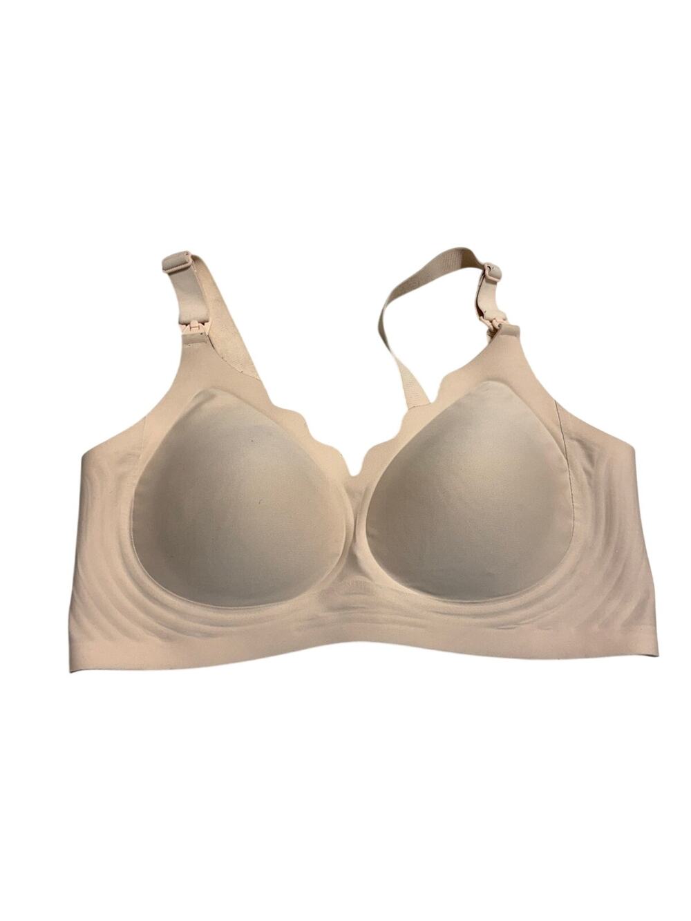 MomFree Nursing Bra Plus Size XXL Neutral Breastfeeding Wireless